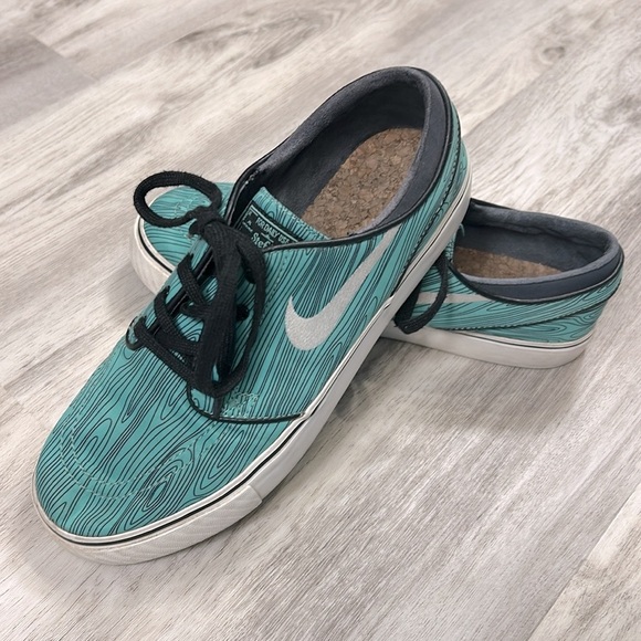 Nike Skateboarding SB Zoom Stefan Janoski Skate Shoes Wood Grain Mint 652975-301 - Picture 1 of 10